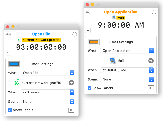 ActionTimer Open files feature